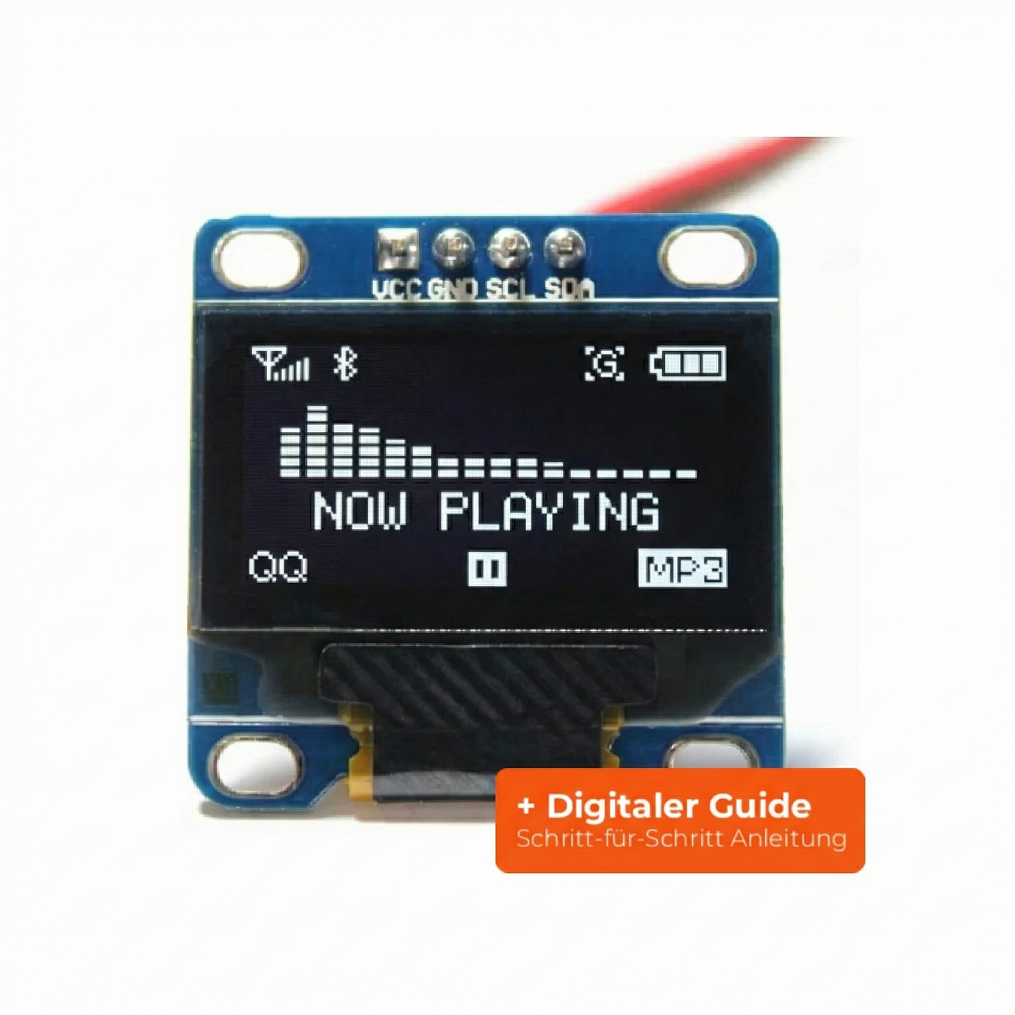 0.96 Zoll OLED Display SSD1306 128x64 I2C/SPI in Weiß für Arduino