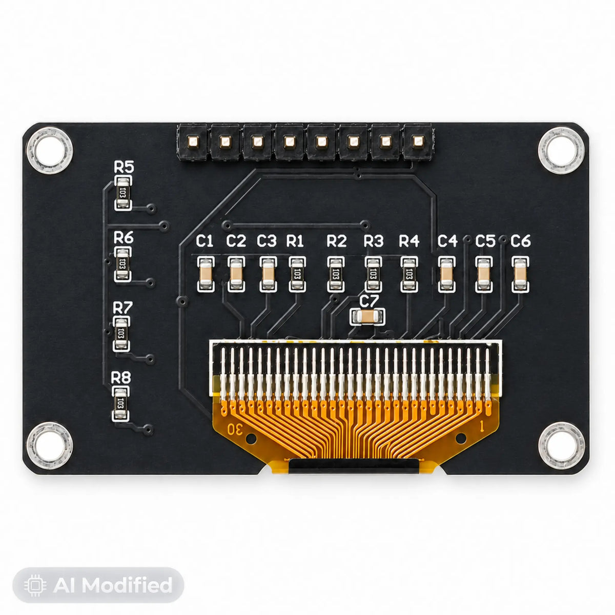0,96 Zoll OLED Display mit 4 Tastern I2C 128x64 SSD1315 – Bedienpanel für Arduino, ESP32 & Raspberry Pi