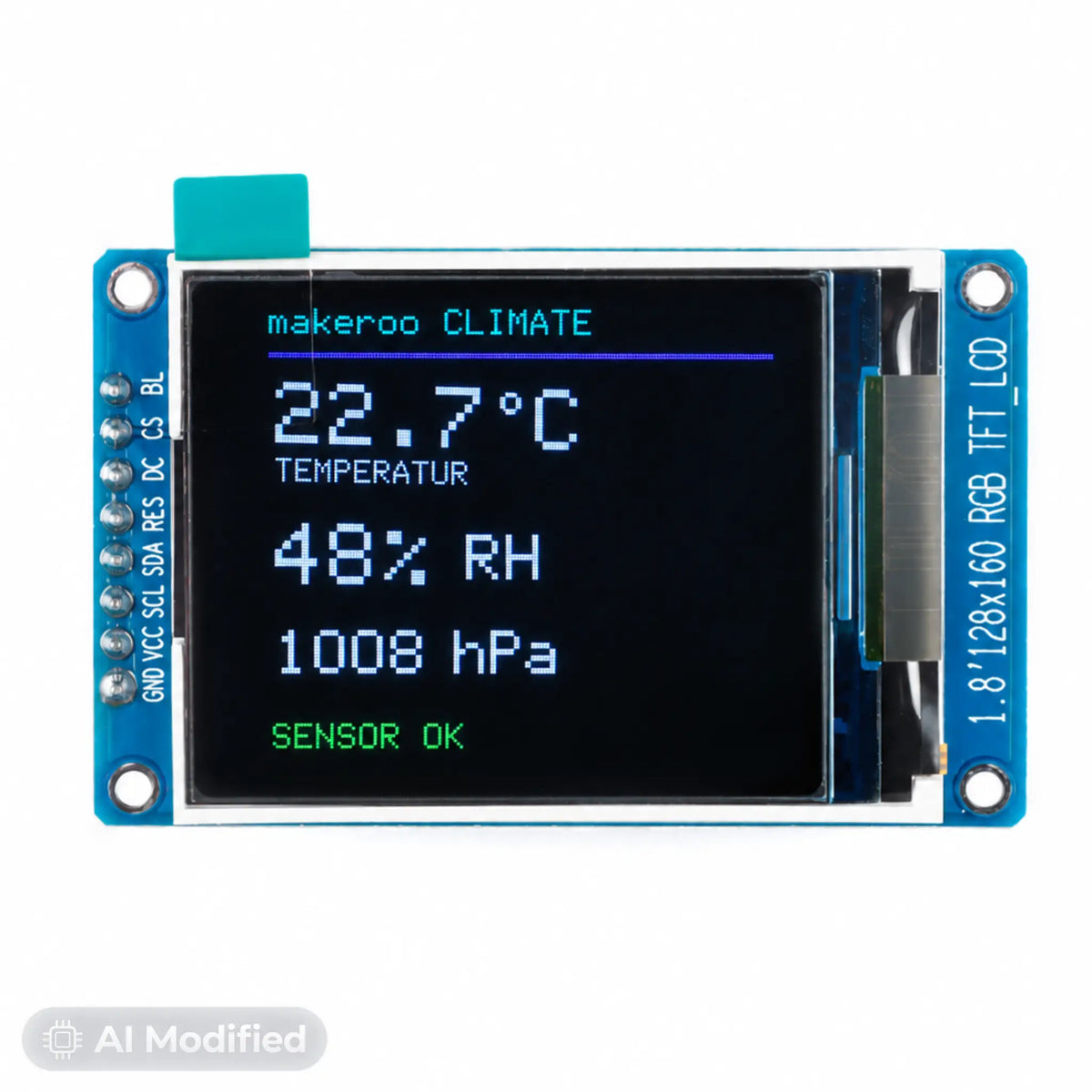 1.8 Zoll TFT Display IPS SPI 8-Pin ST7735 128x160 für Arduino & ESP32