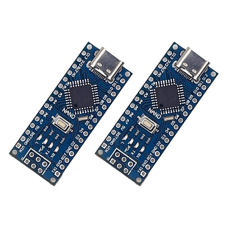 2x Nano V3 ATmega328 Board – USB-C CH340 Mikrocontroller - Arduino IDE kompatibel