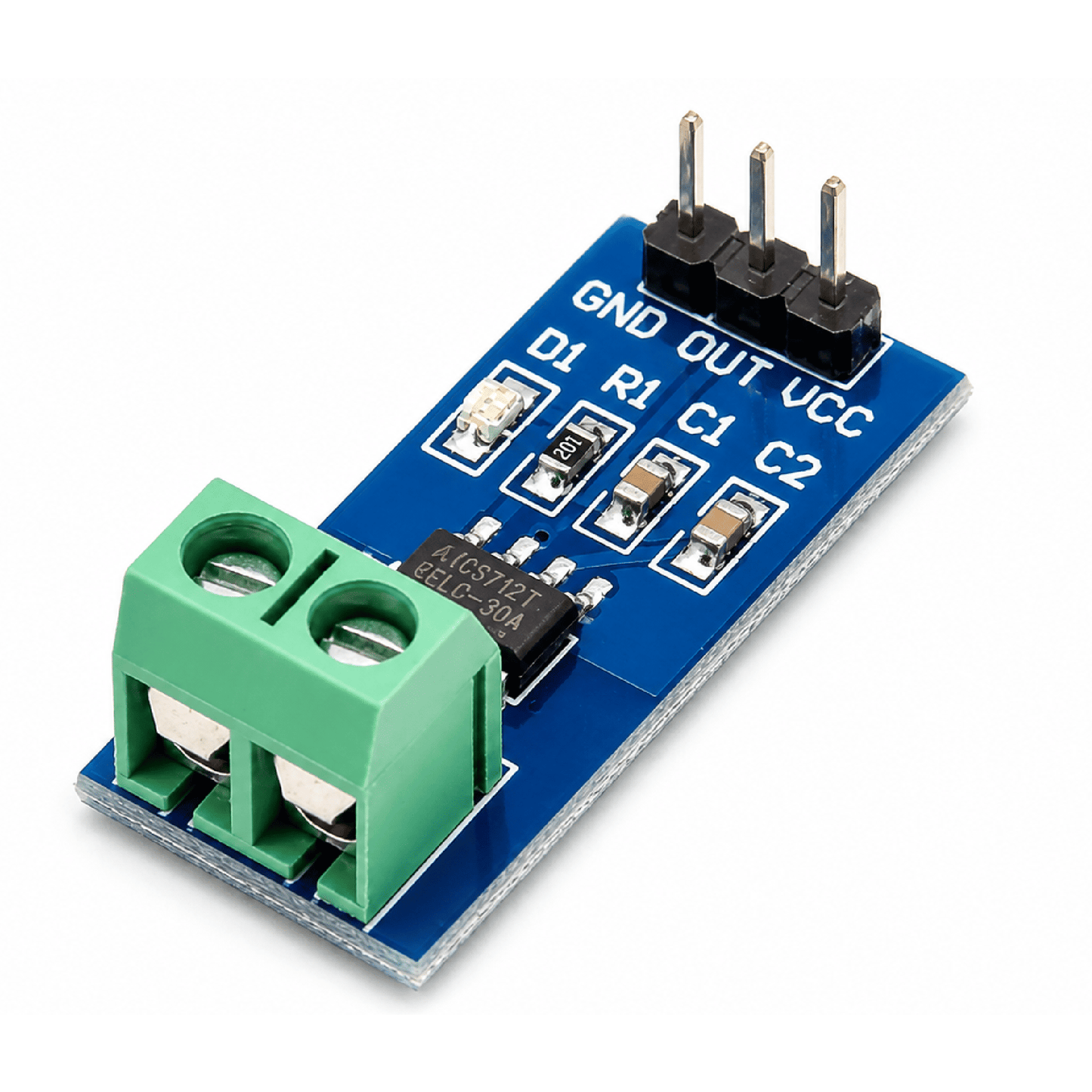 ACS712 Hall-Effekt Stromsensor Modul (5A / 20A / 30A) AC/DC