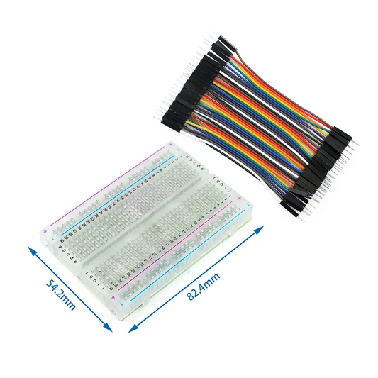Solderless Breadboard 400 Kontakte – Transparentes Mini-Testboard 8,5 × 5,5 cm für DIY & Arduino