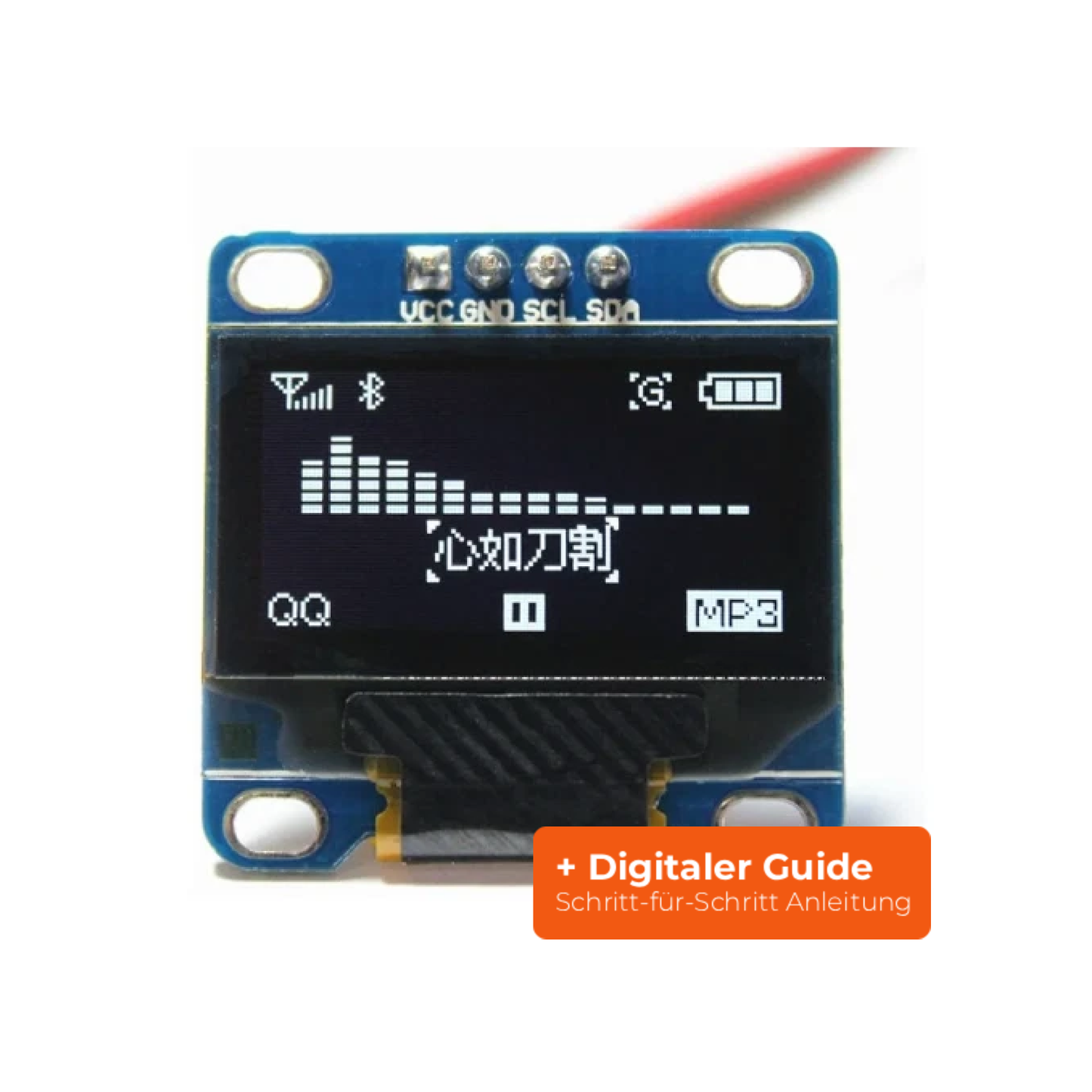 0.96 Zoll OLED Display Modul SSD1306 I2C SPI 128x64 für Arduino - Weiß