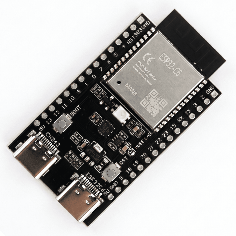 ESP32-C6 N8 Dev Kit – WiFi 6, Zigbee, Thread & Matter – RISC-V Board mit USB-C