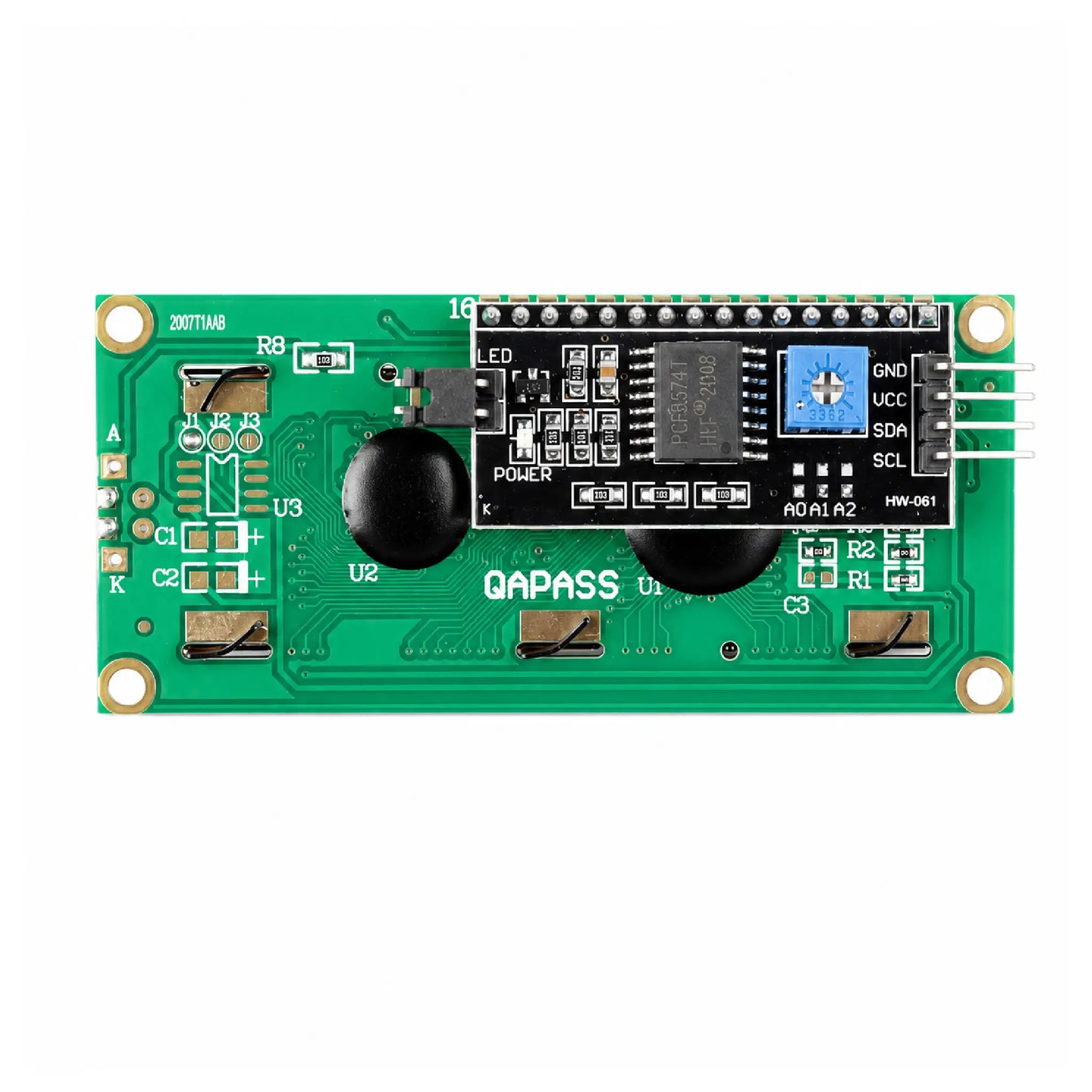 LCD1602 Display Modul mit I2C/IIC Schnittstelle – 16x2 Zeichen, Blau, für Arduino & Raspberry Pi