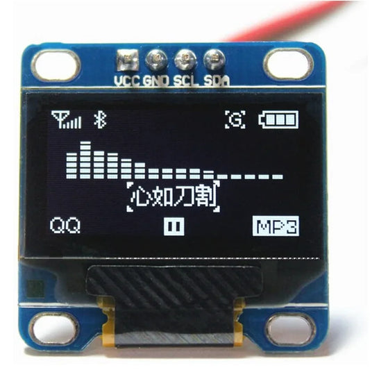 0.96 Zoll OLED Display Modul SSD1306 I2C SPI 128x64 für Arduino - Weiß