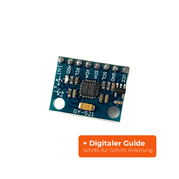 GY-521 MPU-6050 Modul – 3-Achsen Gyroskop + 3-Achsen Beschleunigungssensor für Arduino & Mikrocontroller
