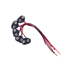 5er-Set 9V Batterieklemmen Batterieclip Adapter mit Kabel | Anschluss, Stecker