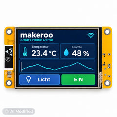 ESP32 2,8 Zoll Touch Display Board – WiFi & Bluetooth mit ILI9341 TFT 240x320 (Cheap Yellow Display) für Arduino, ESPHome & LVGL