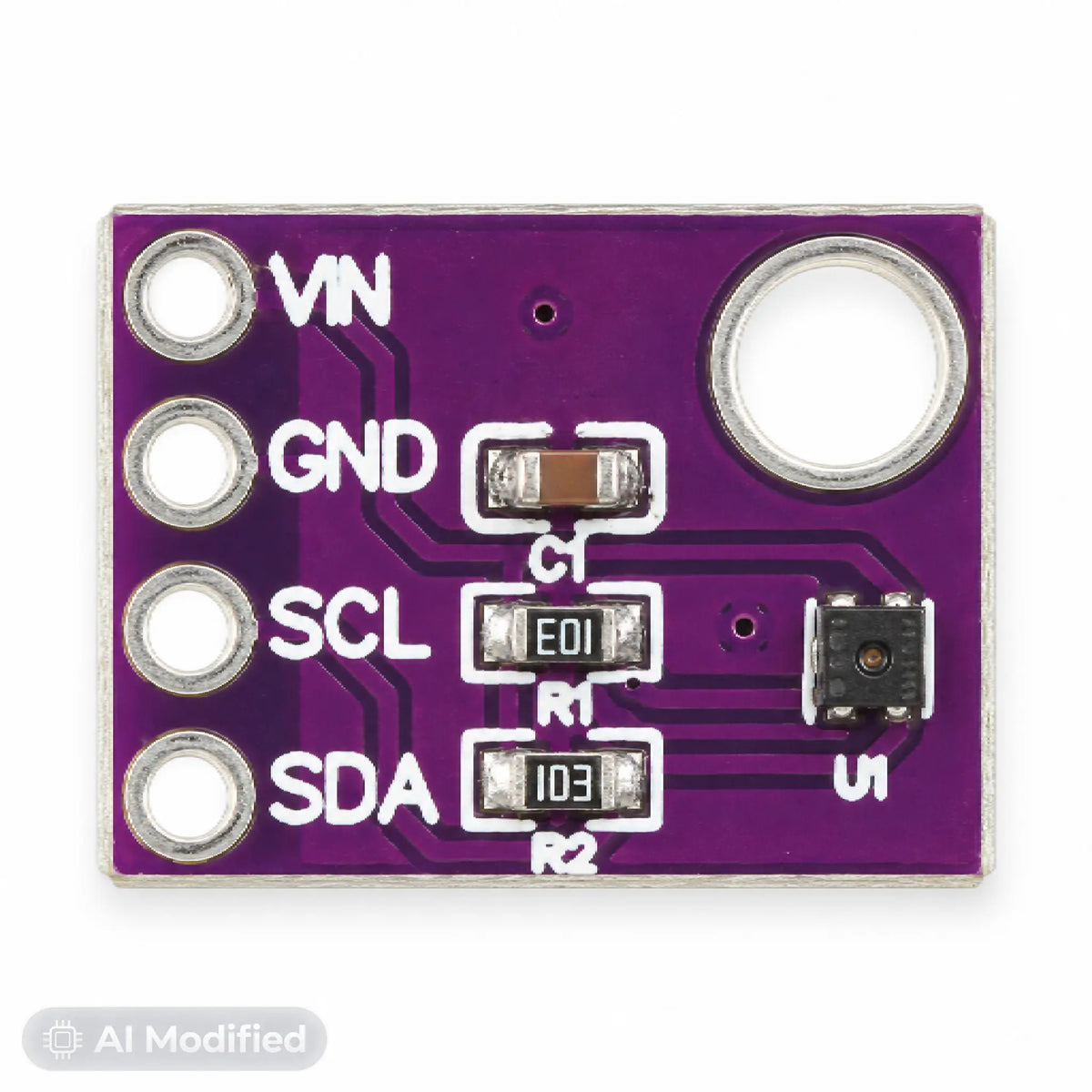 SHT40 Temperatur- und Luftfeuchtigkeitssensor Modul mit I2C-Anschluss (VIN, GND, SCL, SDA) für Arduino und ESP32